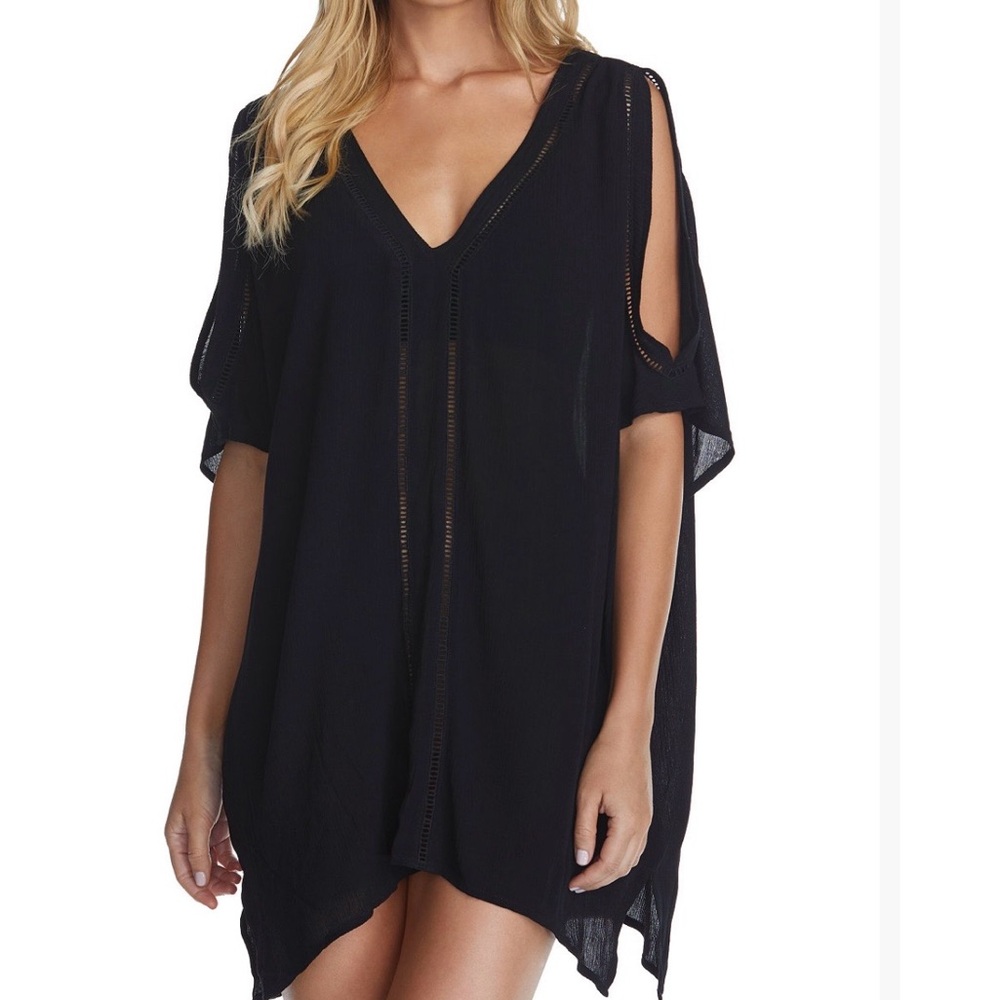 Raisins Juniors Samba Black Swim Caftan Cover-Up